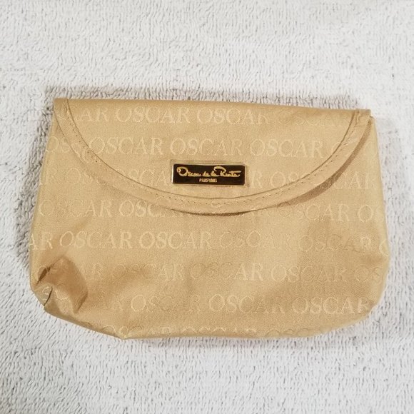 Oscar de la Renta small cream makeup bag - Picture 1 of 7